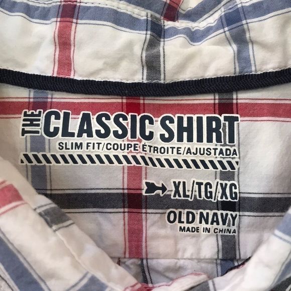 OLD NAVY Plaid ‘The Classic Shirt’ Slim Fit - Picture 7 of 7